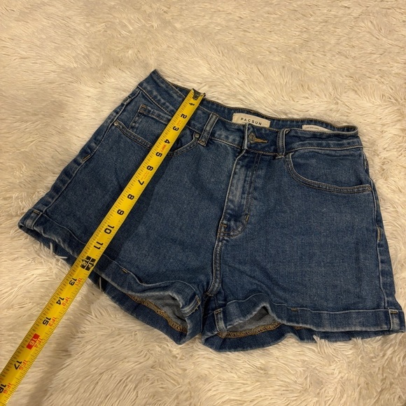 Pacsun Shorts High Rise Denim Jean Shorts Y2K Blue Size 29 - Picture 5 of 11